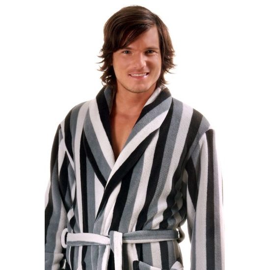 Pánský dlouhý župan se šálovým límcem ADAM šedá