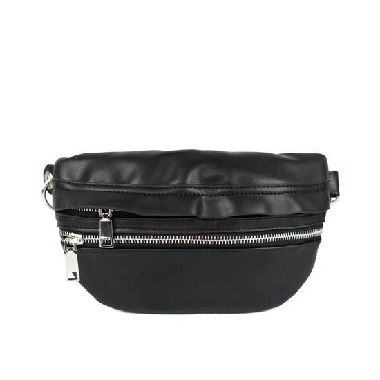 Stylová koženková ledvinka - černá