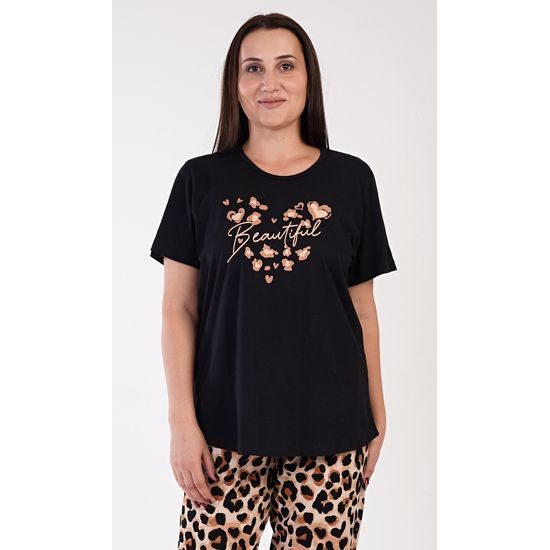 Dámské pyžamo kapri Beautiful - černá