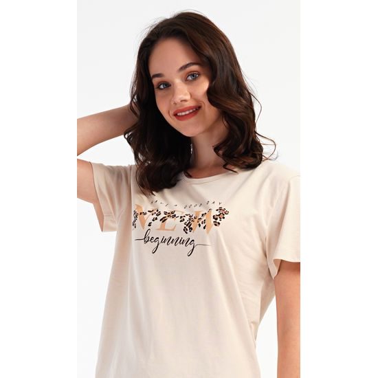 Dámské pyžamo šortky Laura - smetanová