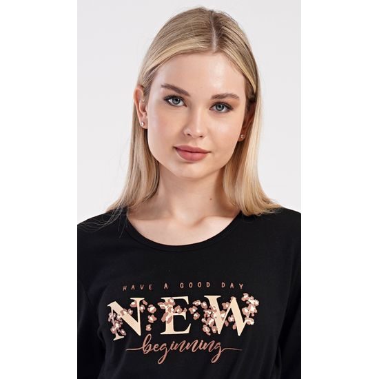 Dámské pyžamo dlouhé Laura - černá