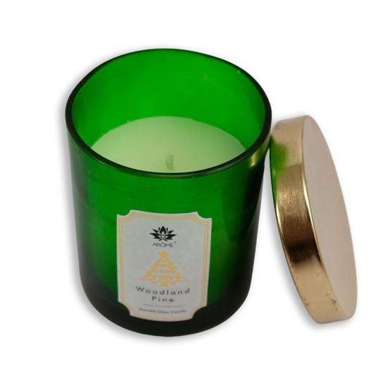 ARÔME Svíčka 125 g, v barevném skle, s víčkem, Woodland Pine