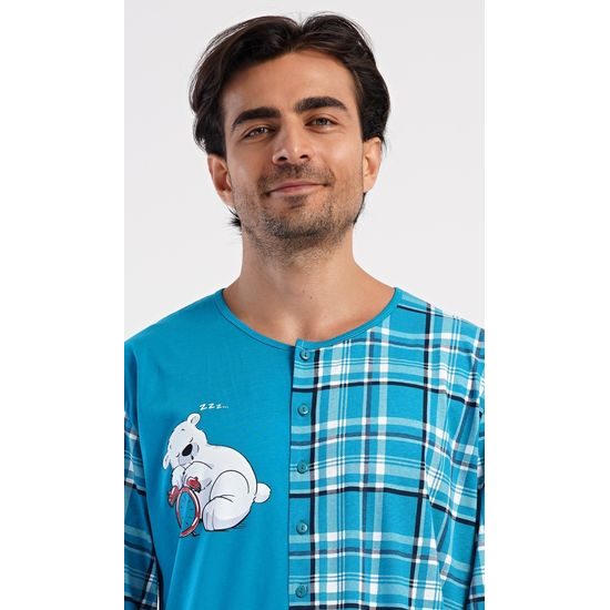 Pánský overal Méďa Ospalec - tyrkysová