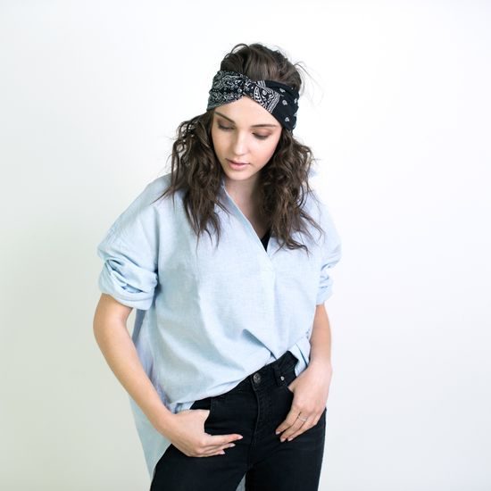 Bandana šátek světle modrá