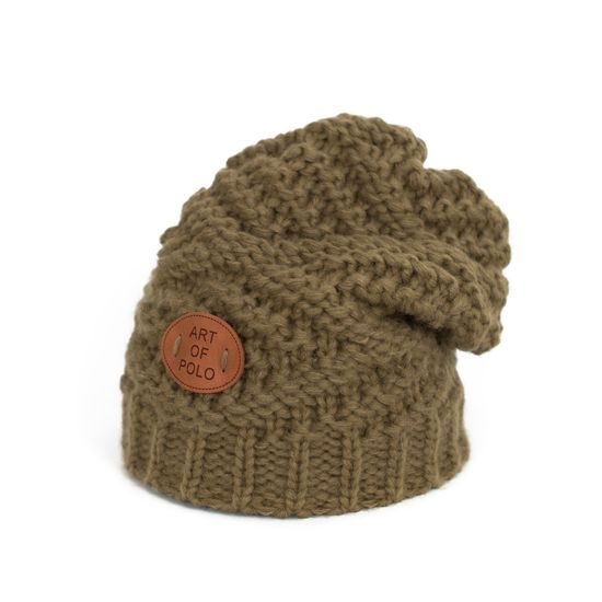 Teplá čepice - khaki