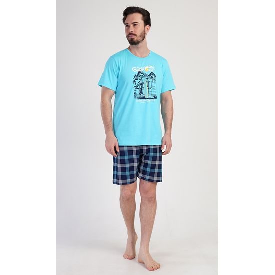 Pánské pyžamo šortky California - modrá