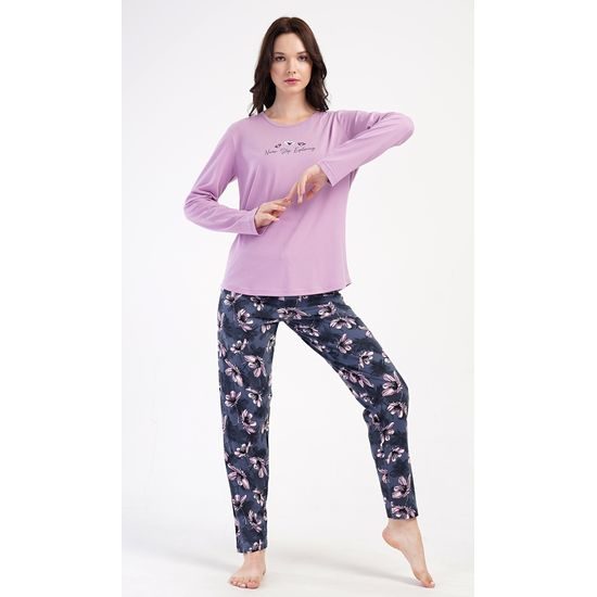 Dámské pyžamo dlouhé Violetta - fialová