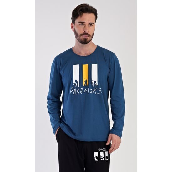 Pánské pyžamo dlouhé Oliver - petrolejová