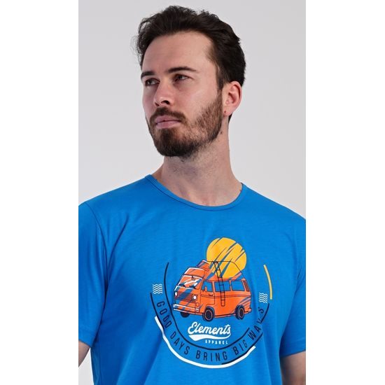 Pánské pyžamo šortky Adventure - modrá