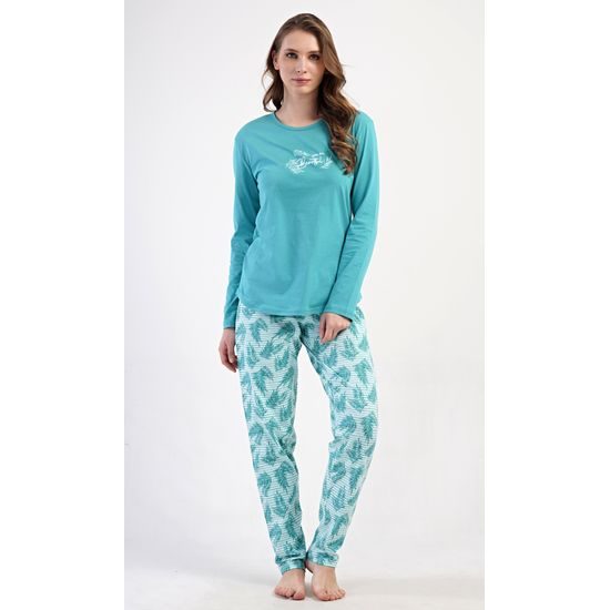 Dámské pyžamo dlouhé Denisa - mátová