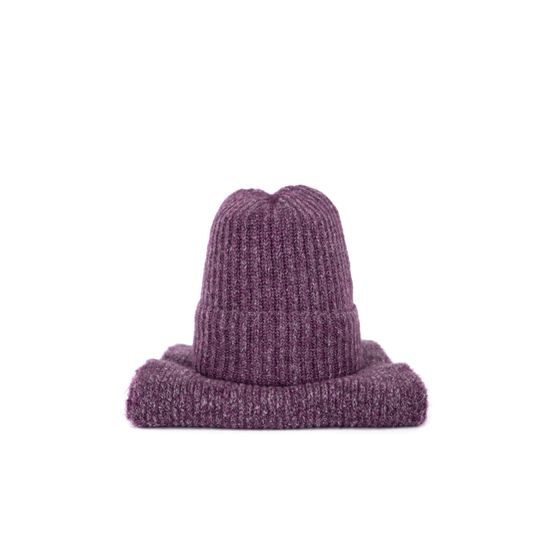 Čepice, šála - fialová