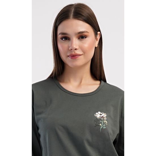 Dámské pyžamo dlouhé Mariana - khaki