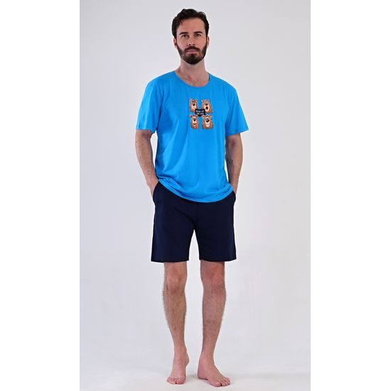 Pánské pyžamo šortky Méďa Happy - zelená