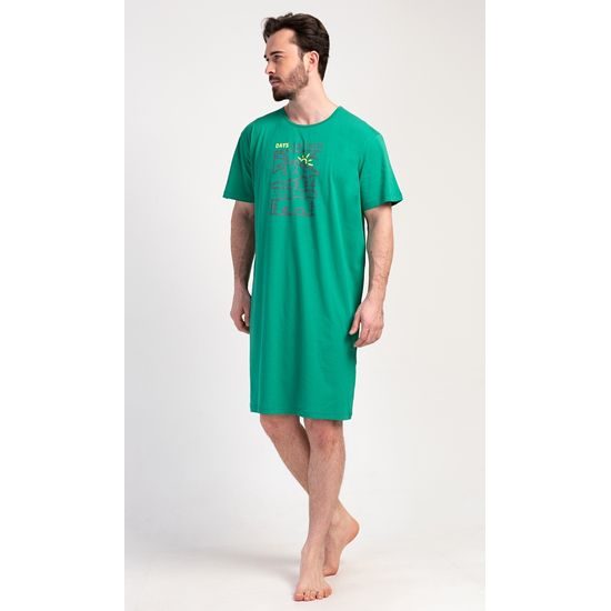 Pánská noční košile s krátkým rukávem Outdoor - modrá