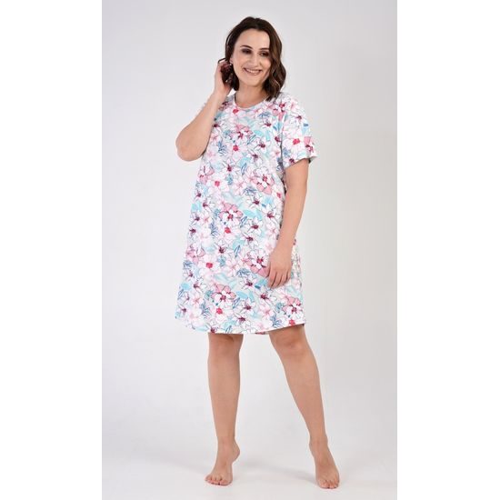 Dámská noční košile s krátkým rukávem Elen - lososová