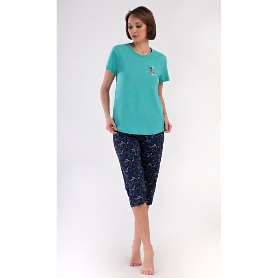 Dámské pyžamo kapri Kolibřík - šeříková