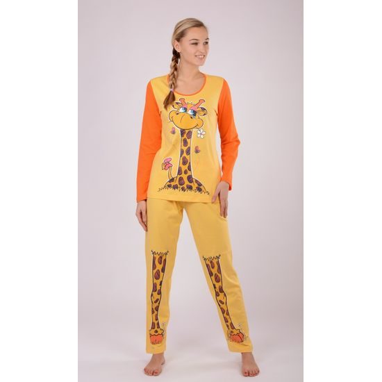 Dámské pyžamo dlouhé Velká žirafa - žlutá | Vienetta | dlouhá pyžama |  Dámská pyžama, Dámské | Perfektní Prádlo.cz | Pohodlné noční prádlo, župany  a spodní prádlo pro Váš perfektní den!