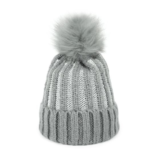 Čepice s bambulí růžová