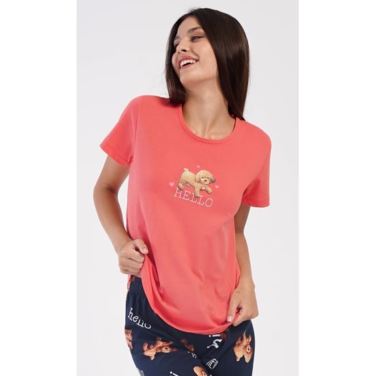 Dámské pyžamo kapri Dominika - oranžová