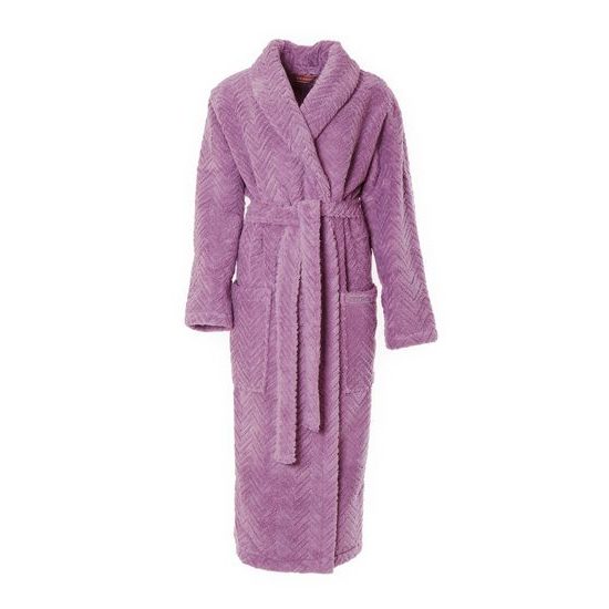 Dámský dlouhý župan se šálovým límcem ATHENA lila