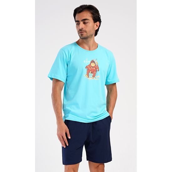 Pánské pyžamo šortky Relax - mentolová