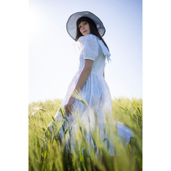 Plátěný pruhovaný klobouk