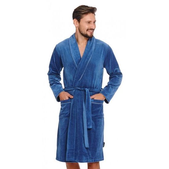 Pánský župan 6063 light blue plus