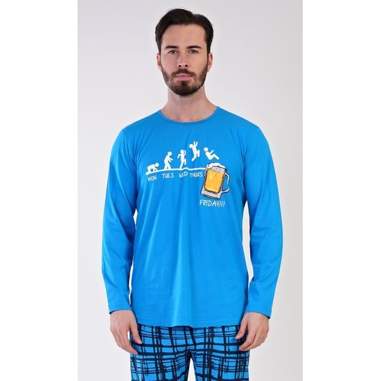 Pánské pyžamo dlouhé Filip - modrá