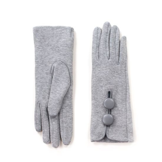Vkusně zdobené elegantní rukavice světle šedé