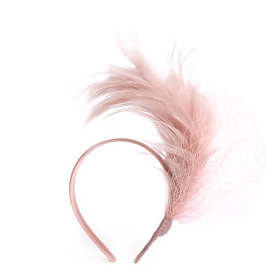 Fascinátor Lethe - světlerůžový
