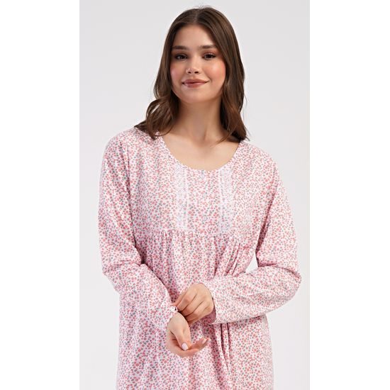 Dámská noční košile s dlouhým rukávem Julie - meruňková