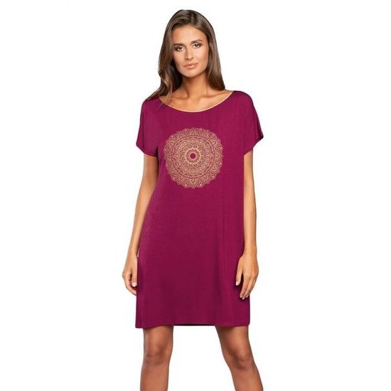 Noční košilka Mandala vínová