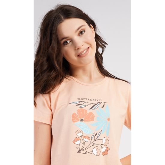 Dámské pyžamo šortky Melissa - meruňková