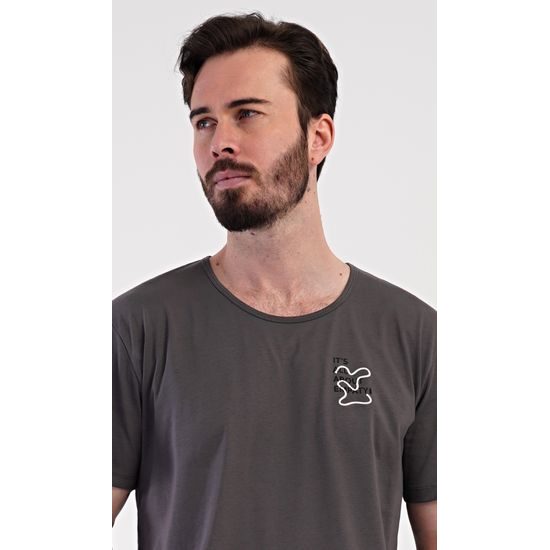 Pánské pyžamo šortky Nathan - tmavě šedá