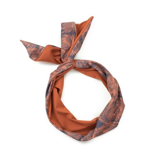 Barevná turbanová čelenka - pomerančová