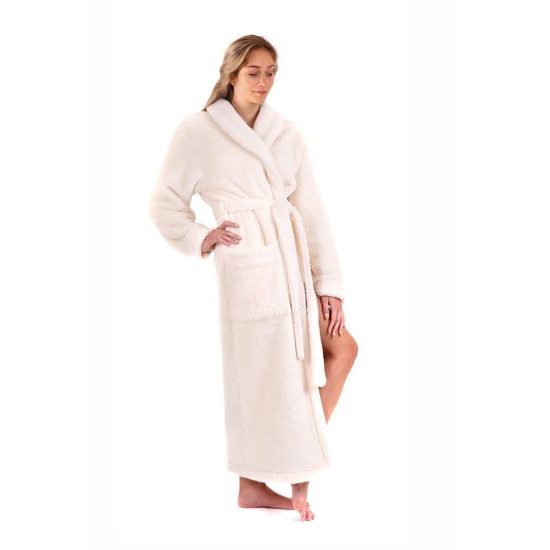 Dámský dlouhý hřejivý župan ALTA krémová
