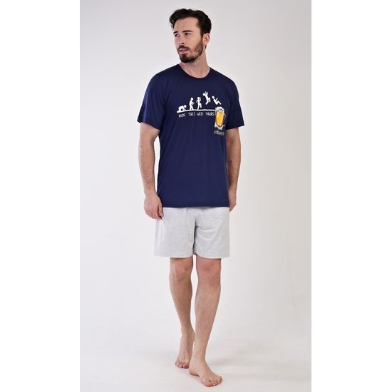 Pánské pyžamo šortky Filip - tmavě modrá