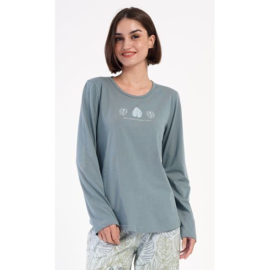 Dámské pyžamo dlouhé Sofie - zelená