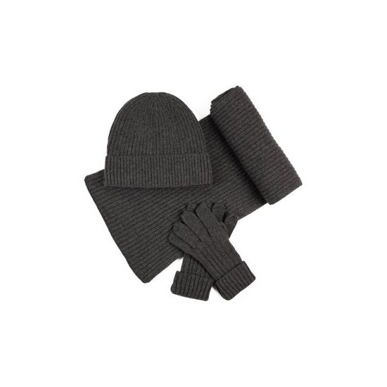 Čepice, šála a rukavice - tmavošedá