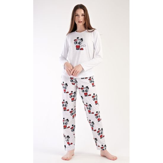 Dámské pyžamo dlouhé Anežka - červená