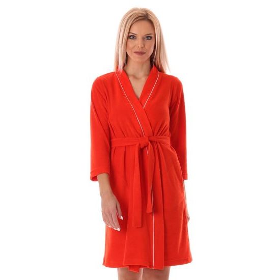 Dámský župan BARI kimono 3/4 červená - tomato