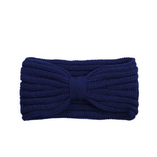 Podzimní pletená čelenka tmavobéžová