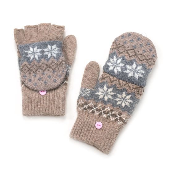 Pletené odepínací palčáky vzorované