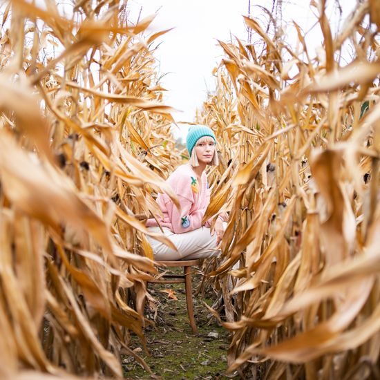 Teplá čepice na zimu světle modrá