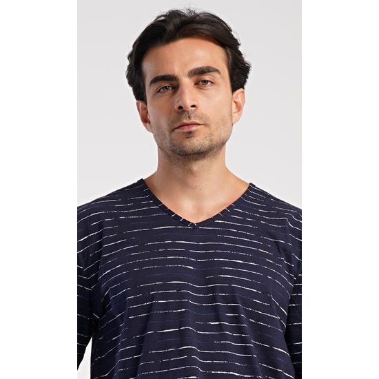 Pánské pyžamo dlouhé Bart - tmavě modrá