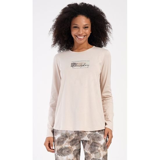 Dámské pyžamo dlouhé Everyday - béžová
