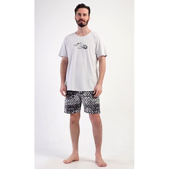 Pánské pyžamo šortky Explorer - světle šedá