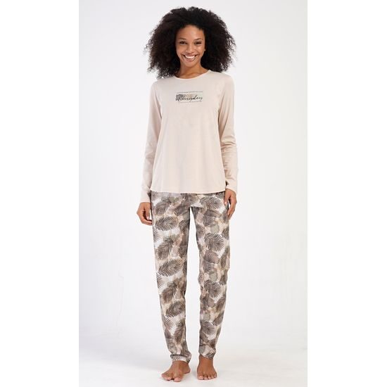 Dámské pyžamo dlouhé Everyday - písková