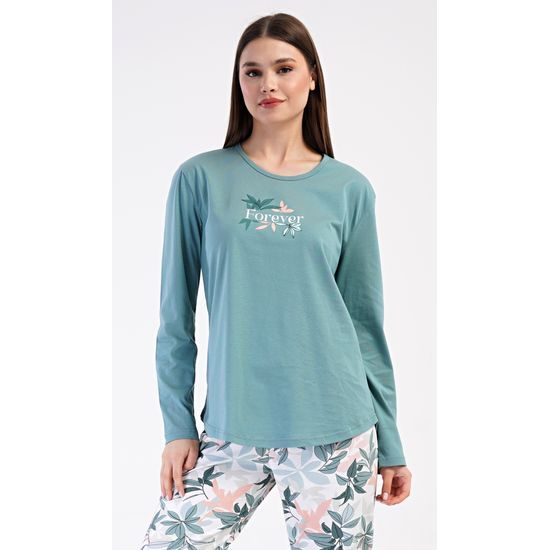 Dámské pyžamo dlouhé Melinda - petrolejová