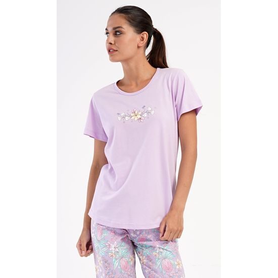 Dámské pyžamo kapri Viola - světle fialová